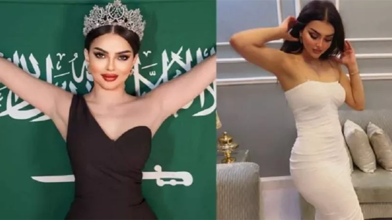 هجوم على ملكة جمال السعودية بسبب صورة مكشوفة الصدر بجوار علم بلادها