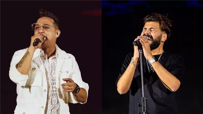 رضا البحراوي ومسلم يشعلان أجواء حفلهما بالعلمين الجديدة (صور)  