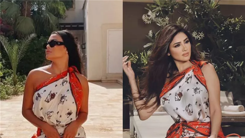 سعره خرافي | مي عمر وأسماء جلال بنفس الفستان «أيهما أجمل؟»