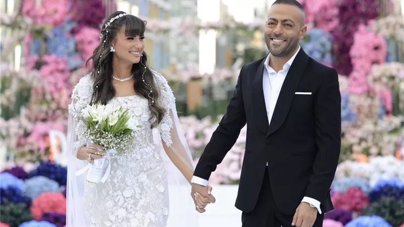 الصور الأولى من حفل زفاف تامر عاشور ونانسي نور 