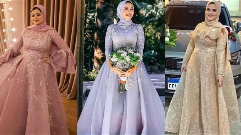 تشكيلة فساتين خطوبة للمحجبات 2024