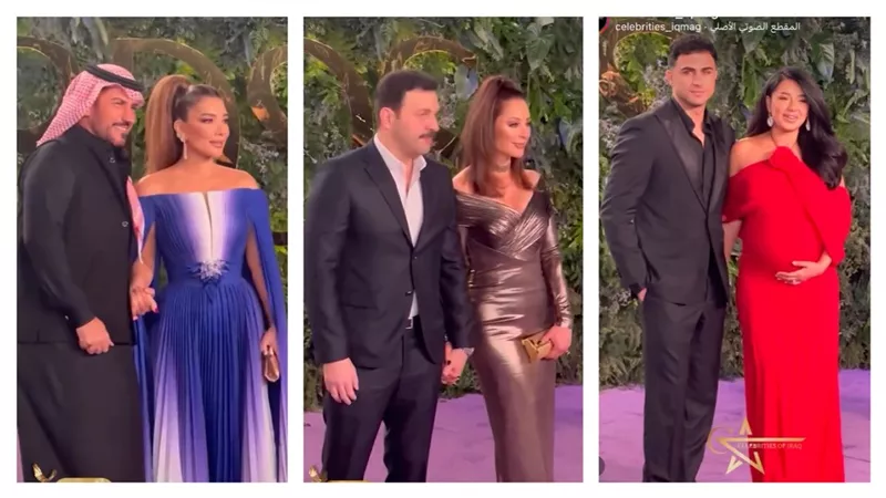 الثنائيات الفنية تسيطر على السجادة الخزامية في حفل joy awards (صور)