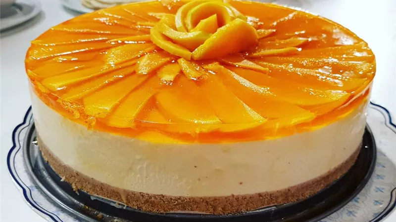 طريقة عمل تشيز كيك بالمانجو مثل المحلات
