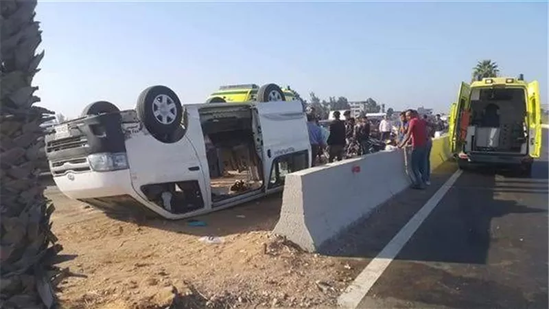 مصرع 3 فتيات وإصابة 8 في حادث طريق مصر إسكندرية الصحراوي 